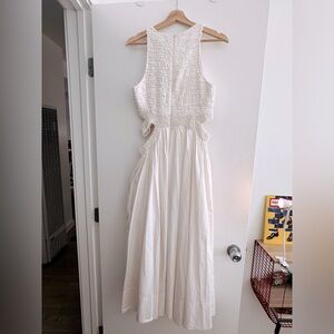 Aja Ivory (White) New Catara Sequin Midi Dress